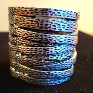 Silver Cuff Bracelet Statement Jewelry NWOT